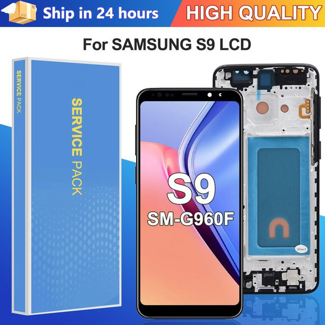 Samsung TFT S9 LCD Digitizer Touch Screen Ersatz Display mit Rahmen für Galaxy S9 G960 G960U G960F in Schwarz - Bild 1