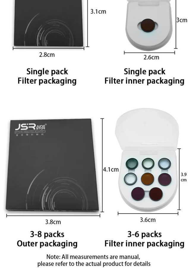 Insta360 Go 3S Objektivfilter-Set ND CPL UV Action-Kamera-Zubehör in Schwarz - Bild 5