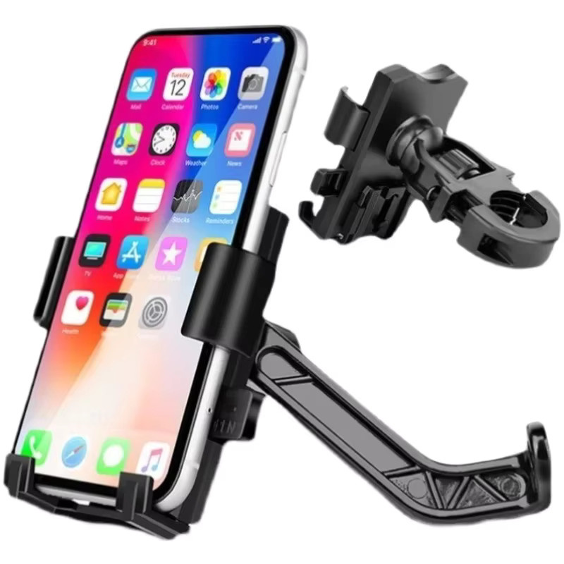 Stoßfester universeller Handyhalter für Motorrad, Auto und Fahrrad in Schwarz - Bild 2