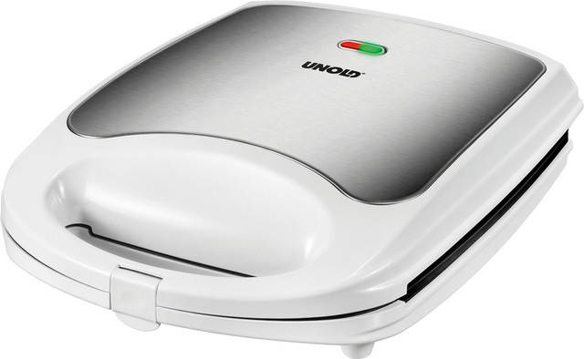 Unold Quadro Sandwichmaker klappbar in Weiß und Schwarz - Bild 1