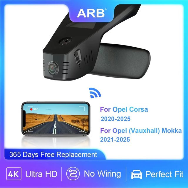ARB 4K UHD Dashcam in Schwarz für Opel Mokka 2021-2025 und Opel Corsa 2020-2025 - Bild 1