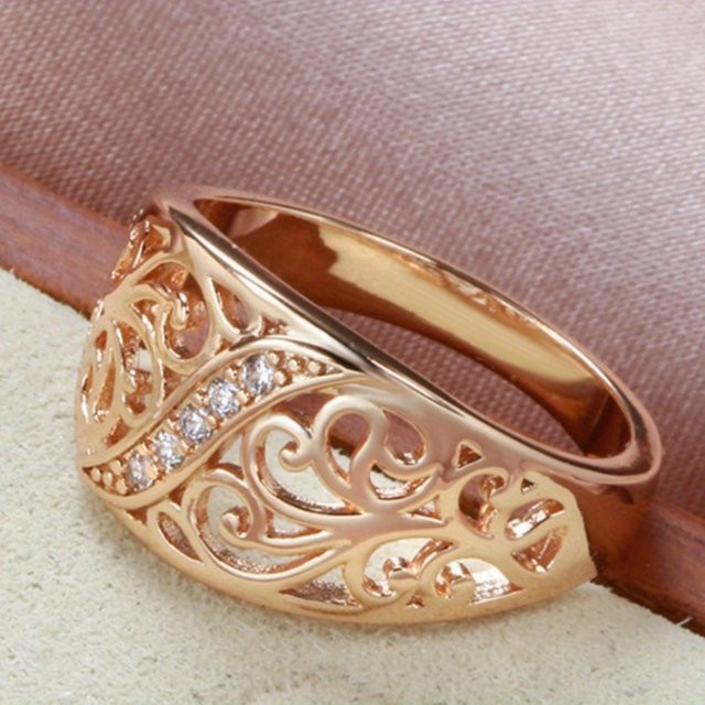 YoYo Charme-Ring, vergoldet, Zirkonia, Damen, Vintage - Bild 1