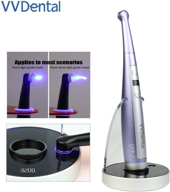 VVDental Lichthärtungslampe für die Zahnmedizin, kabelloser Photopolymerisator mit 3200 mW/cm2, Schwarz - Bild 1