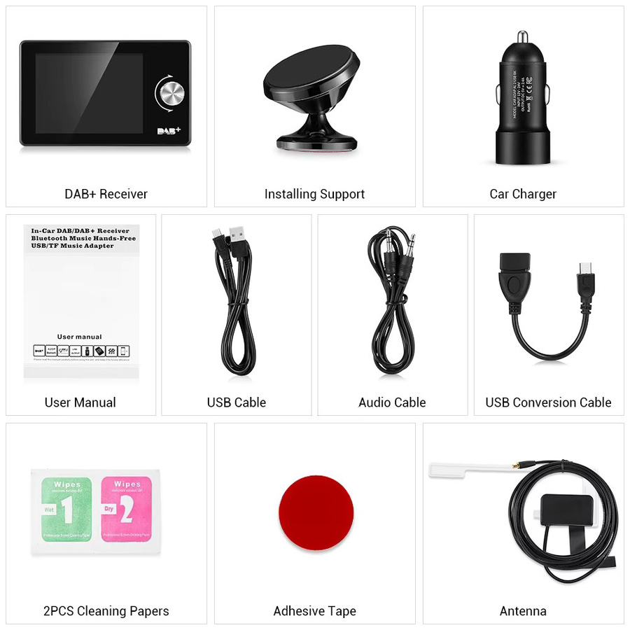 Ezonetronics DAB+ Digital Radio USB-Dongle mit Antenne für Android-Autoradios, Schwarz - Bild 6