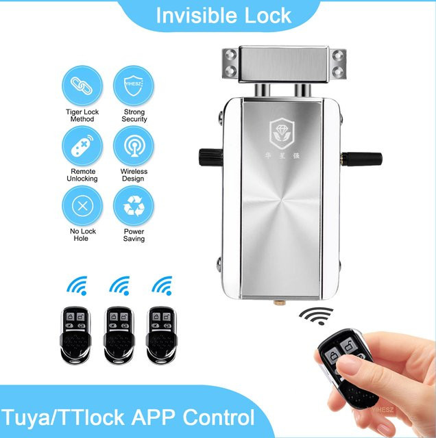 YiHESZ Smart Lock Tuya/TTlock Bluetooth Wireless Elektronisches Türschloss in Silber - Bild 1