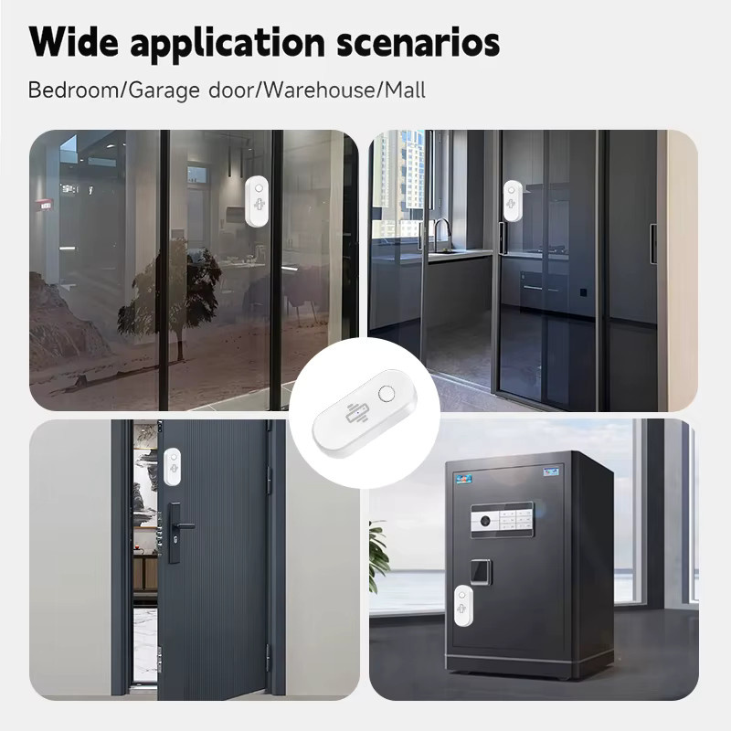 Tuya WiFi-Vibrationsdetektor mit einstellbarer Empfindlichkeit für Smart Life App Echtzeitalarm in Schwarz oder Weiß - Bild 3