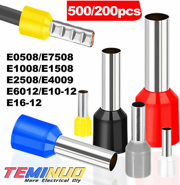 TEMINUO Drahtklemmen Set mit 9 Spezifikationen in verschiedenen Farben, Kabelschuhverbinder für 22-6AWG und 0,5-16 mm² - Bild 1