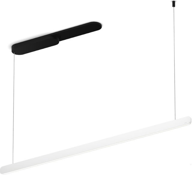 Occhio Mito linear volo 140 up LED-Pendelleuchte in Schwarz matt mit weißem Kopf, dimmbar mit Occhio air Modul und x-tra warm LED (2200K - 3500K) - Bild 1