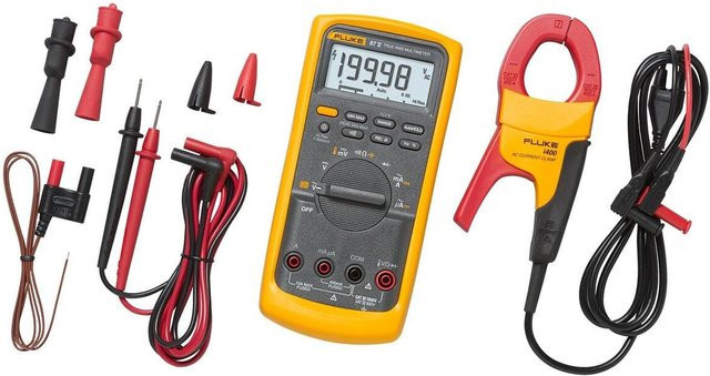Fluke 87V IMSK Digitales Hand-Multimeter mit Service-Kit, CAT III 1000 V / CAT IV 600 V, 20000 Counts, Gelb - Bild 2