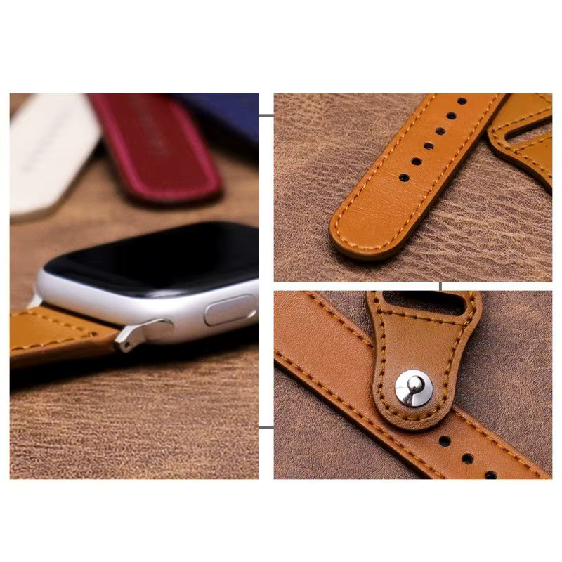 Lederarmband, Weiß, Unisex, für Apple Watch - Bild 3