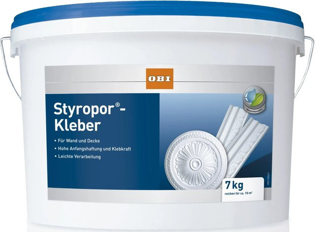 OBI Styropor-Kleber Beige 7 kg wasserbasiert Dispersion - Bild 1