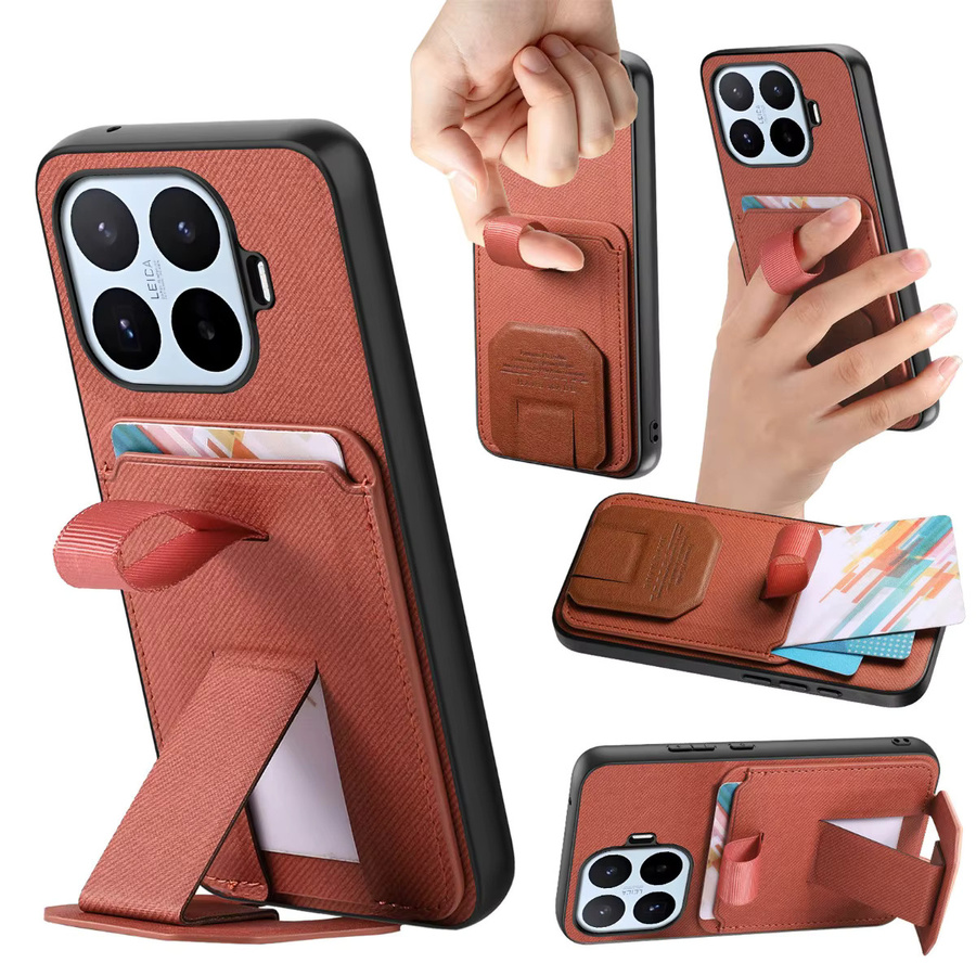 Luxuriöse PU-Leder Handyhülle mit Kartenhalter und Standfunktion für Xiaomi 17T Pro 5G, Xiaomi 17T, Mi 15T und 15T Pro in Schwarz - Bild 6