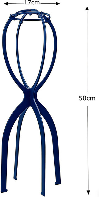 Perückenständer, Blau, Verstellbar, 50 cm, Kunststoff, Damen - Bild 1