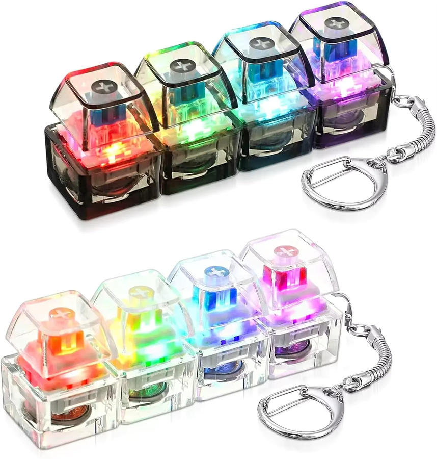 Amagi Fingertip-Tastatur-Schlüsselanhänger, RGB-Tastatur, Fidget-Spielzeug mit Lichtern - Bild 3