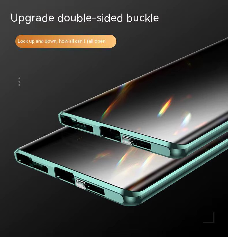 Samsung Galaxy S24 S25 S26 Ultra Hülle mit 360 Grad Bildschirmversiegelung, Anti-Spionage-Schutz und Metall-Magnet-Funktion, Farbe: Grün - Bild 4
