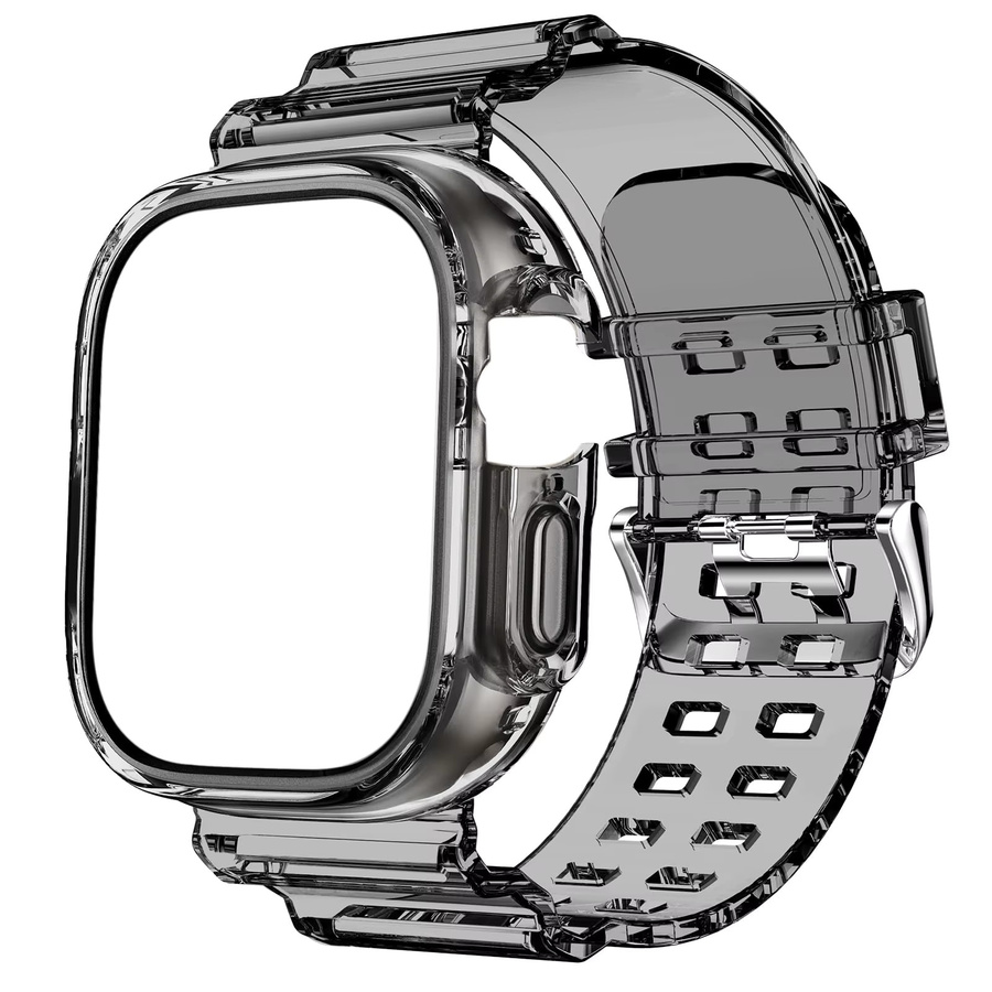 BEIMUSON Uhrenarmband mit Bumper Case, Kunststoff, Clear Crystal, Unisex - Bild 4