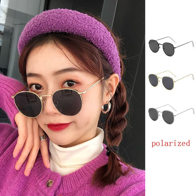 Rooftrellen Sonnenbrille, Rund, Vollrand, Metall, Polarisiert, Unisex - Bild 1