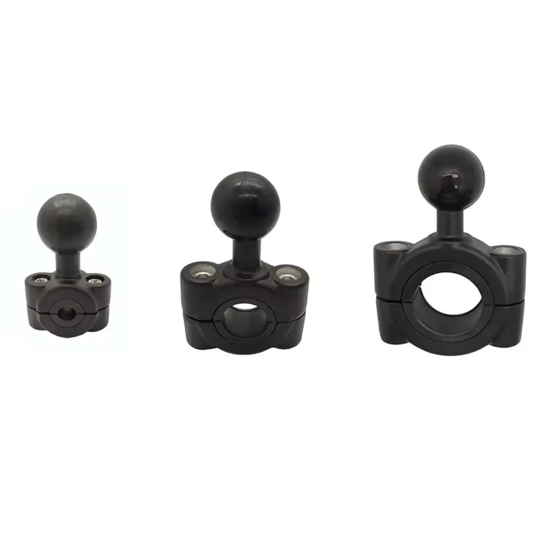 Pljljmsw Drehmoment-Lenkerhalterung aus Aluminiumlegierung mit 1 Zoll Kugel und Doppelsockelarm für runde Schienen in Schwarz - Bild 5