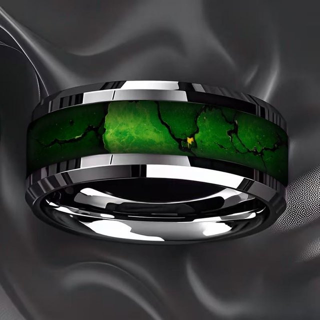 TXM-daily Ring Edelstahl, Klaviertasten und Goldene Noten Muster, Unisex - Bild 1