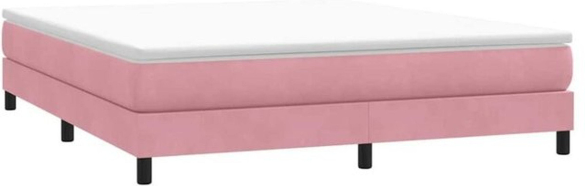 Modernes Boxspringbett ohne Matratze von Vidaxl in Rosa - Bild 1