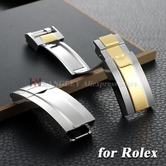 Uhrenarmband-Verschluss Edelstahl, Falttaste, Silber - Bild 1