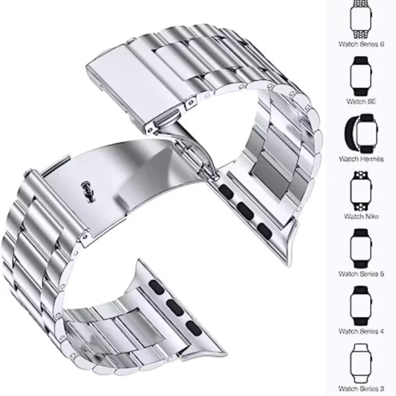 Uhrenarmband Edelstahl, Silber, Unisex - Bild 2
