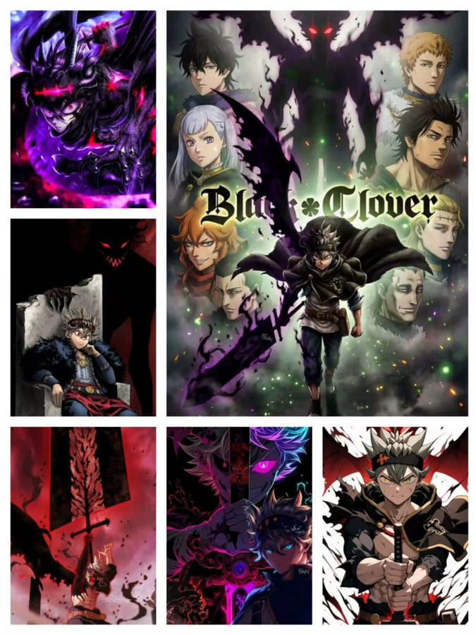 Potdemiel Black Clover 5D DIY Vollrund-Diamantmalerei in Multicolour als ästhetische Dekoration für dein Wohnzimmer oder Schlafzimmer - Bild 3