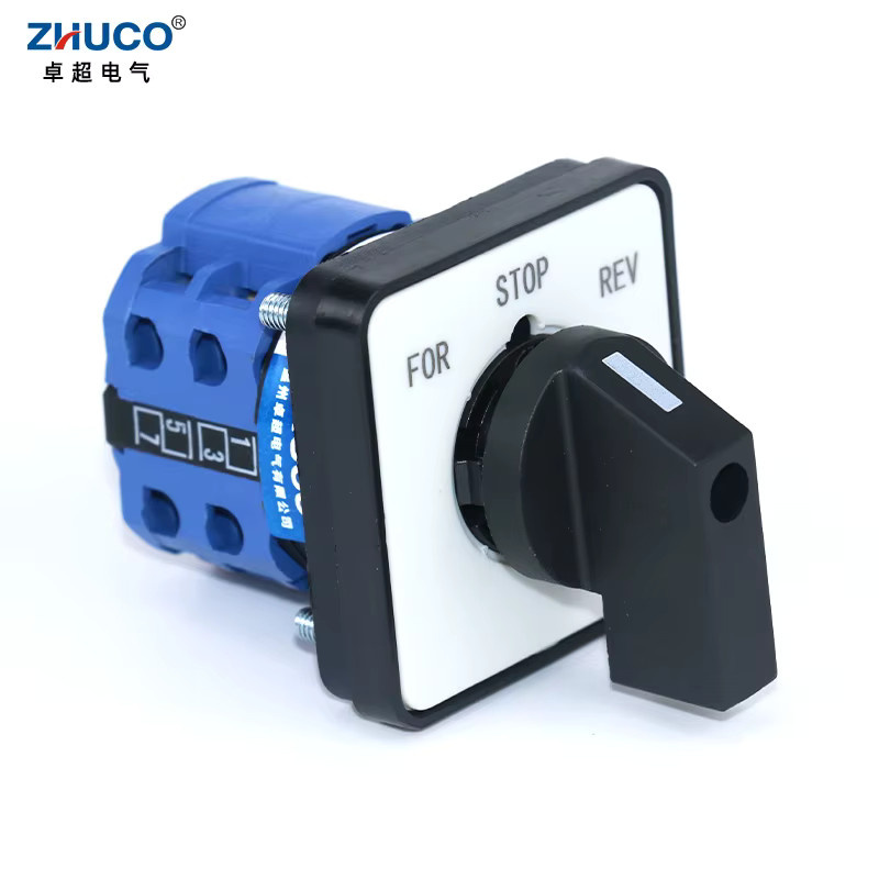 ZHUCO Umschalt-Nockenschalter SZW26/LW26-20/D202.2 20A 2-polig Vorwärts-Stopp-Rückwärts-Doppelstromversorgung für industrielle Elektroschränke - Bild 2