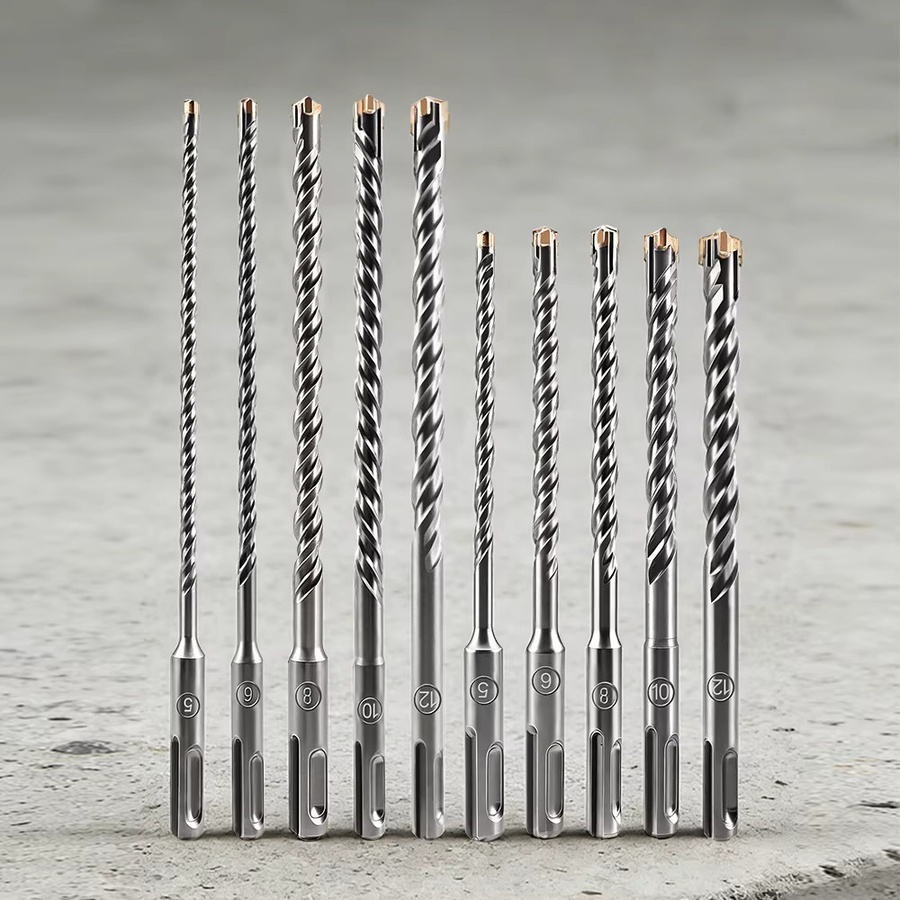 BRSCHNITT SDS-Plus Hartmetall-Bohrer-Set für Beton, Mauerwerk, Granit und Ziegel mit Hartmetallspitzen in Silber - Bild 6