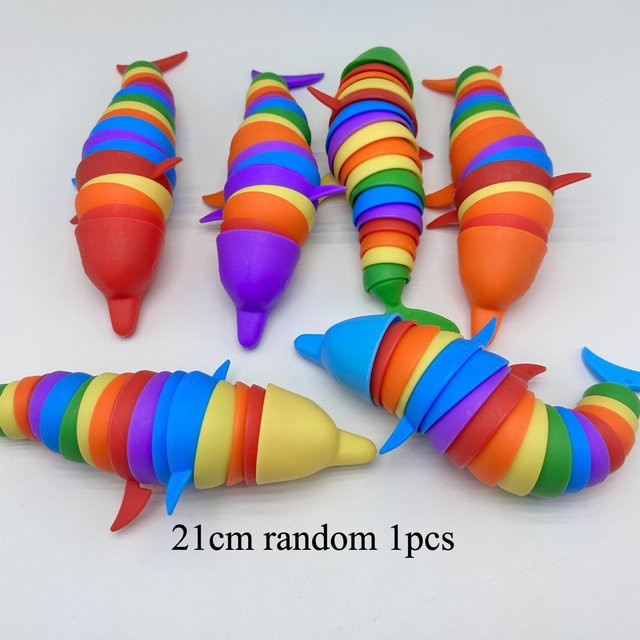 3D-Schnecken-Fidget-Spielzeug, Bunte Schnecke, Gelenkig, Flexibel - Bild 1