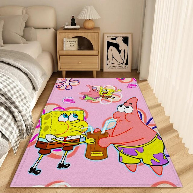 Rutschfeste Spongebob Fußmatte von Yun Heng Four, bunte Dekoration für Wohnzimmer, Küche oder Badezimmer, B/B: 50 x 80 cm - Bild 1