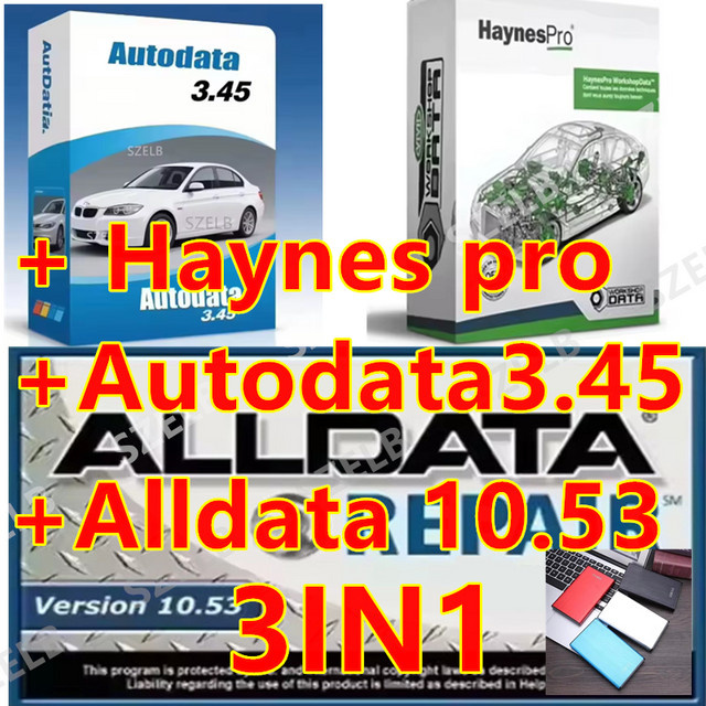 Autodata 3.45+, Haynes Pro Vivid2018 und Alldata 10.53 Auto-Reparatur-Software für Fahrzeuge - Bild 1