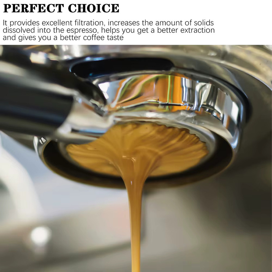 2er-Set Dalinwell Kaffee Puck-Siebe aus feinem Metall, silberfarben, runde Siebe für verschiedene Durchmesser: 51mm, 53mm, 56mm, 58mm, 59mm, 60mm, 65mm, 68mm - Bild 5
