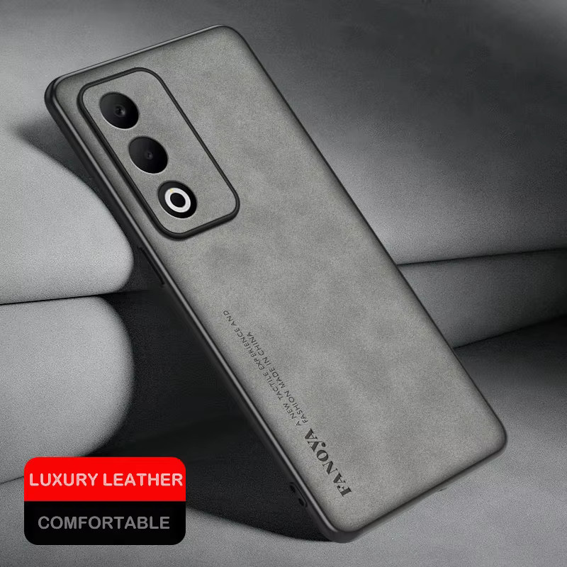 Lammfell Leder Schutzhülle für Oppo K13x, K13 Turbo Pro und K12x in Rot - Bild 3