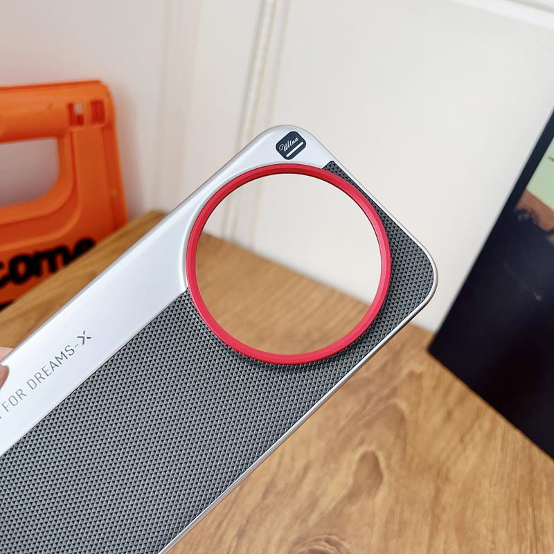 Xiaomi 17 Ultra Handyhülle mit Dreiecksmuster aus PU-Leder und hartem PC-Kamera-Schutz - Bild 2