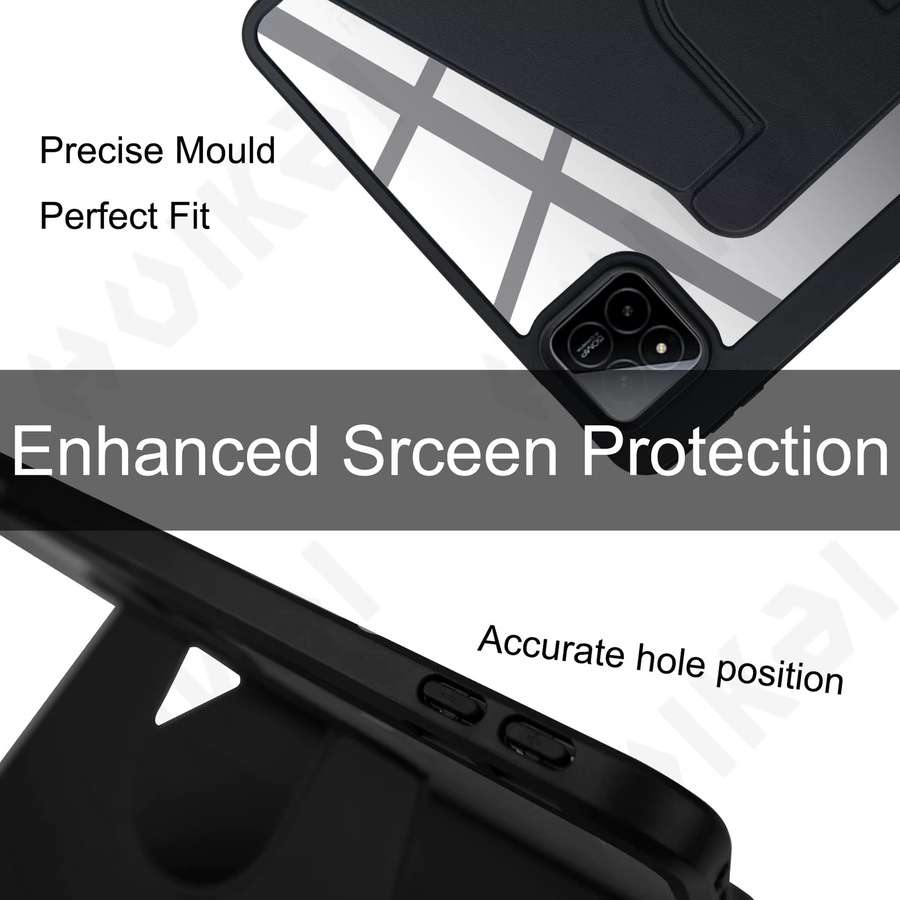 Drehbare Schutzhülle für Xiaomi Poco Pad X1 M1 Redmi Pad 2 Pro 2025 SE mit Stifthalterung und Standfunktion in Schwarz oder Grün - Bild 4