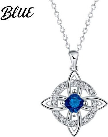 SILVERHOO Halskette, Keltischer Knoten, September Geburtsstein, Unisex - Bild 1