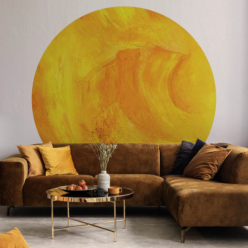K&L Wall Art Vliestapete Schüßler gelbe Sonne Gold, mehrfarbig, matt - Bild 2