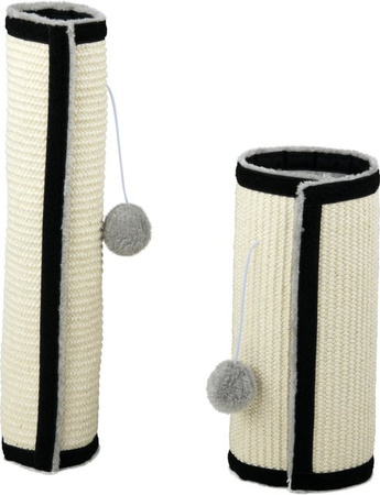 ZOOFARI Kratzmatten für die Wand und Kratzschutz für Tisch- und Stuhlbeine aus Sisal und recyceltem Polyester, Grau