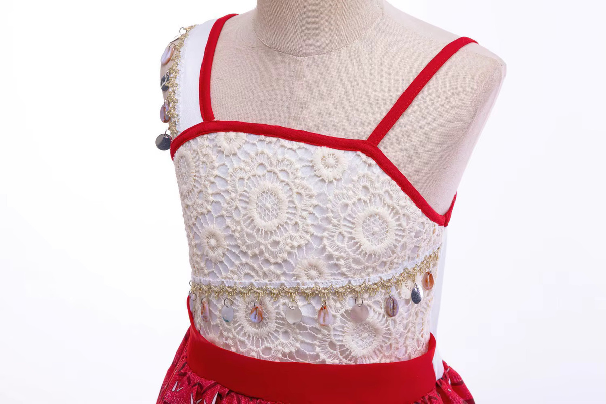 Disney Moana Mädchen-Cosplay-Kostüm, Kurzarmkleid, Set - Bild 3