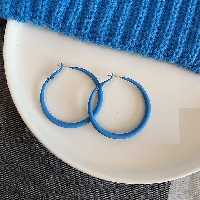 YULIN Creolen, Blau, Messing, Damen - Bild 1