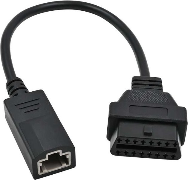 Aermotor OBD2 Adapter Kabel von 3-Pin Honda Stecker auf 16-Pin Buchse in Schwarz - Bild 1