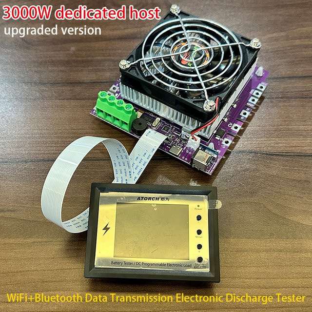 ATORCH BW600 Elektronischer Batterie Tester mit WiFi und Tuya App, 3000 W Host DC1-200V Kapazitätsmonitor für 18650 Packs, USB-C Anschluss, Multicolour - Bild 1
