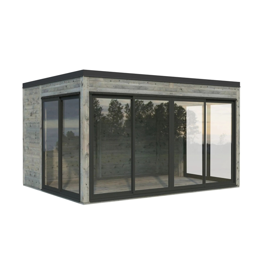 Palmako Gartenhaus Serena aus Fichtenholz mit Pultdach in Grau, B/T: 420 x 320 cm - Bild 2