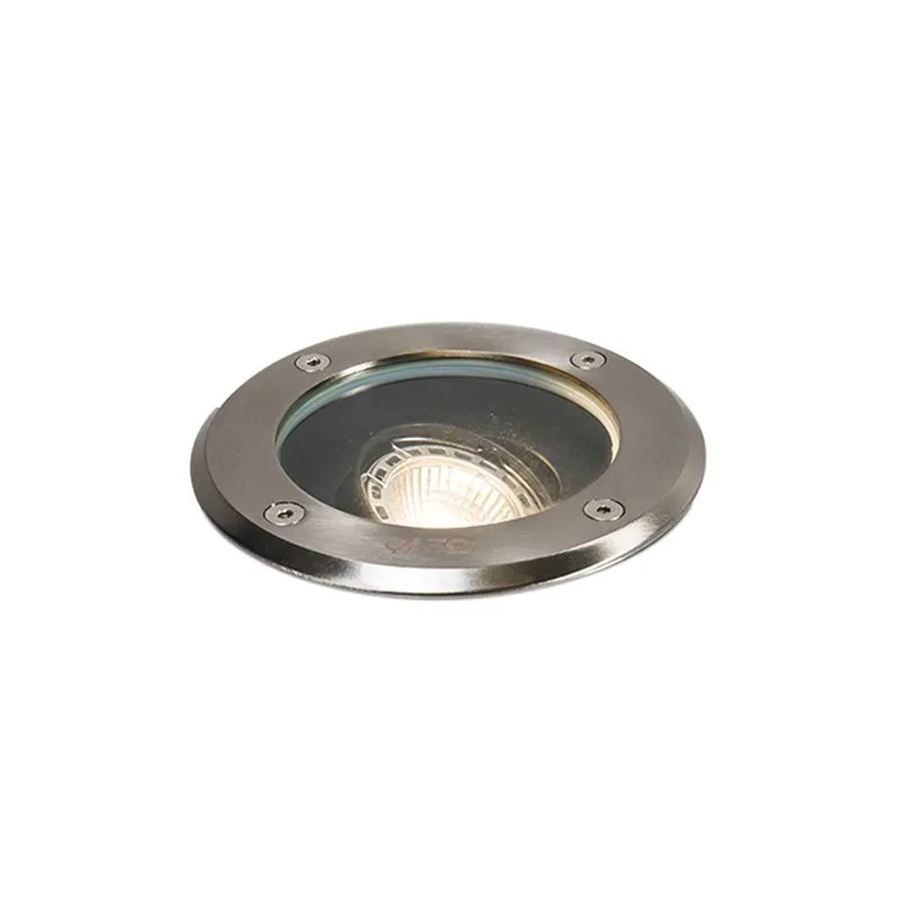 QAZQA Moderner Outdoor Bodenstrahler aus Edelstahl in Silber, verstellbar und dimmbar, IP65, GU10 - Bild 2