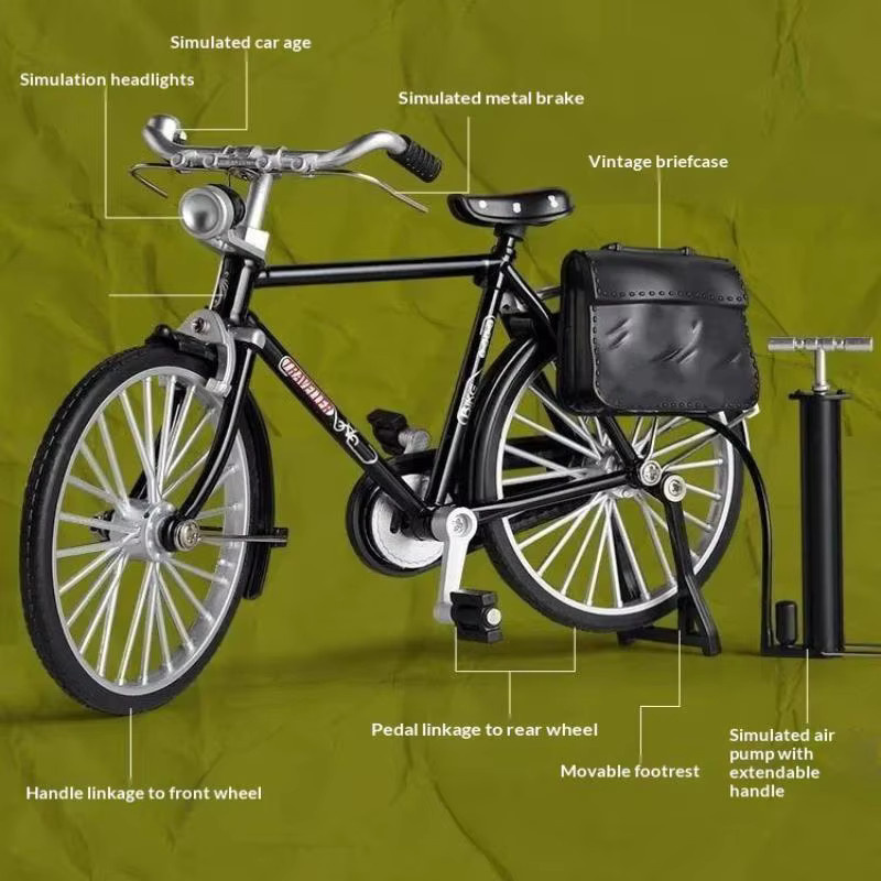 Handgefertigtes DIY-Fahrradmodell-Set, Retro-Ästhetik, 28-Zoll-Rahmen - Bild 5