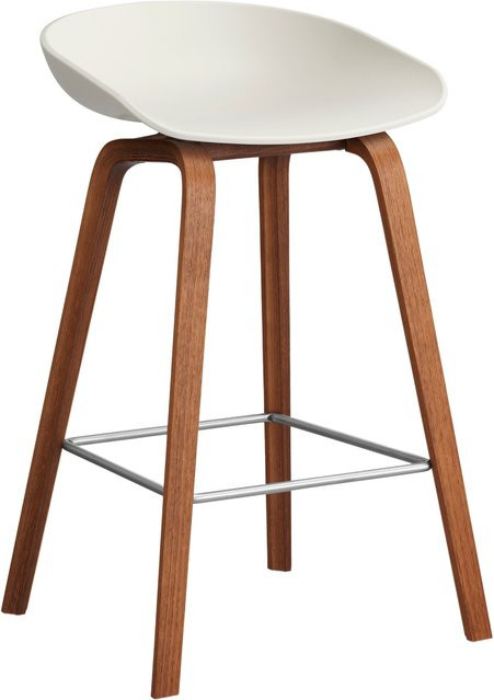 HAY About A Stool AAS 32 Hocker in Beige mit Eichenholz oder Walnussholz und Polypropylen - Bild 1