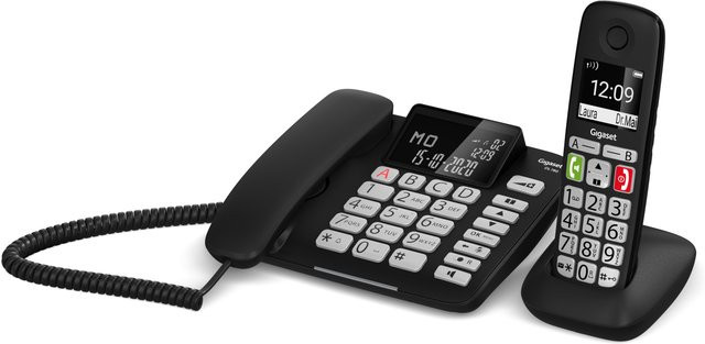 Gigaset DL780 Plus Schnurloses Telefon mit schnurgebundenem Mobilteil in Schwarz - Bild 1