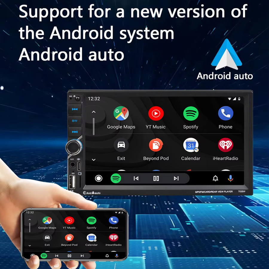 ESSGOO 7 Zoll Autoradio 2DIN MP5 Player mit HD Touchscreen, Bluetooth und Mirror Link in Schwarz - Bild 4