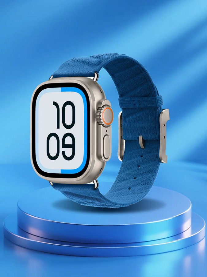 Kebitt Uhrenarmband, Blau Nuit, Single Tour, für Apple Watch 42 mm bis 49 mm - Bild 6